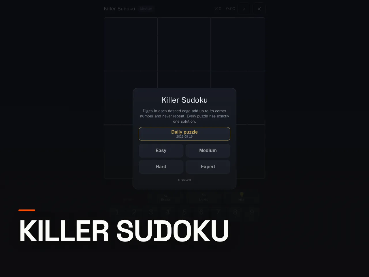 Screenshot of Killer Sudoku